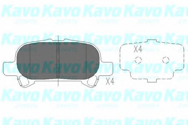 KBP-9119 KAVO+PARTS Brake Pad Set, disc brake