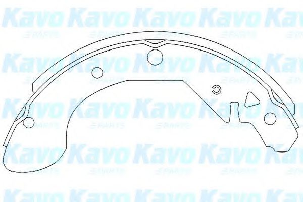 KBS-1402 KAVO+PARTS Brake System Brake Shoe Set