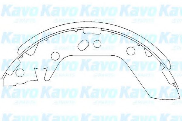 KBS-3401 KAVO+PARTS Brake System Brake Shoe Set