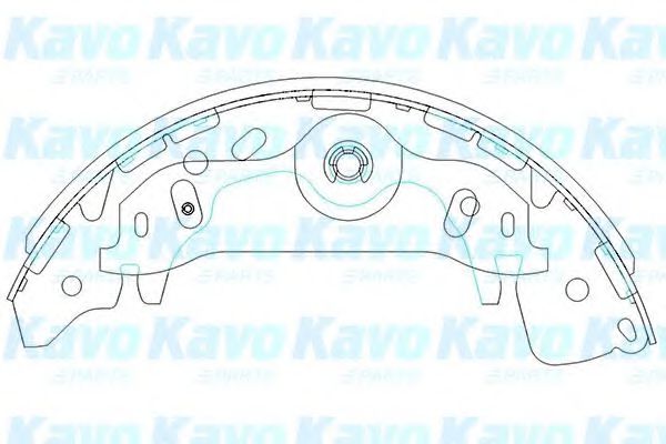 KBS-3405 KAVO+PARTS Brake System Brake Shoe Set
