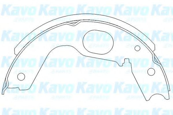 KBS-6402 KAVO+PARTS Brake System Brake Shoe Set, parking brake