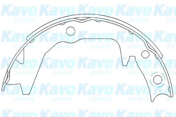 KBS-6404 KAVO+PARTS Brake System Brake Shoe Set, parking brake