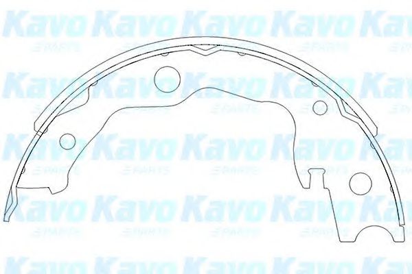 KBS-7403 KAVO+PARTS Brake Shoe Set, parking brake