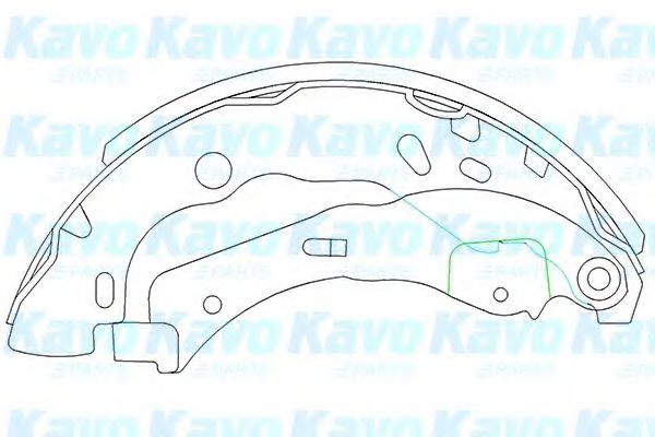 KBS-7407 KAVO+PARTS Brake Shoe Set
