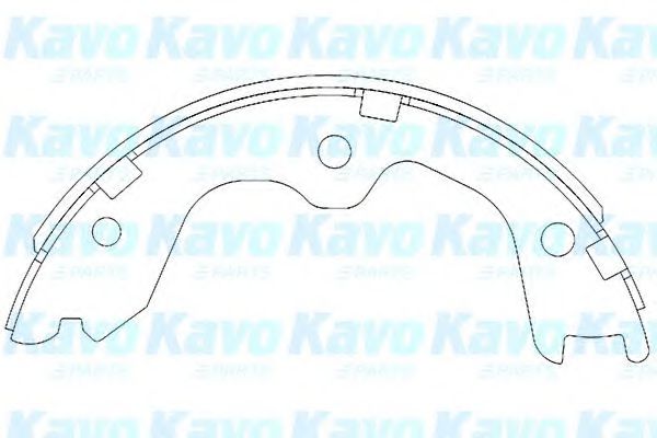 KBS-7408 KAVO+PARTS Brake Shoe Set, parking brake