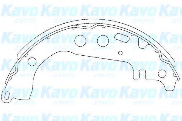 KBS-9904 KAVO+PARTS Brake Shoe Set