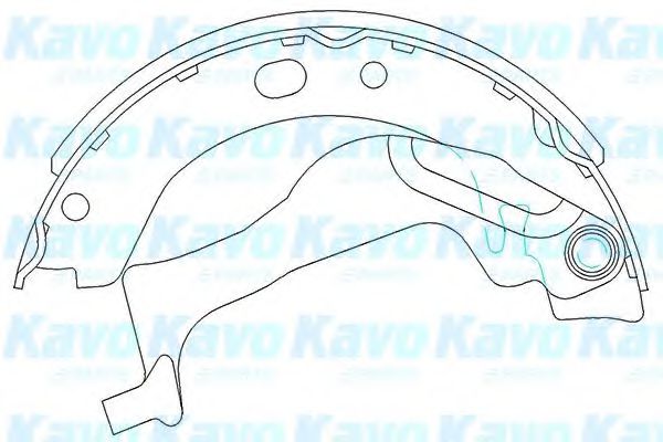 KBS-9909 KAVO PARTS Brake Shoe Set, parking brake