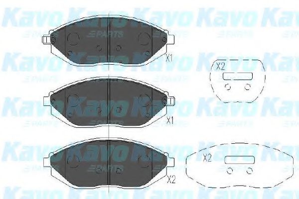 KBP-1017 KAVO+PARTS Brake Pad Set, disc brake