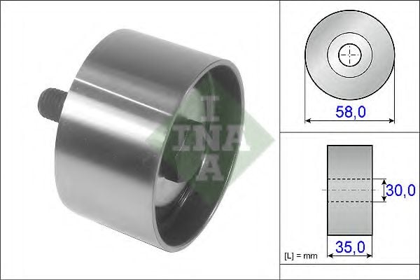 532049810 INA Deflection/Guide Pulley, v-ribbed belt