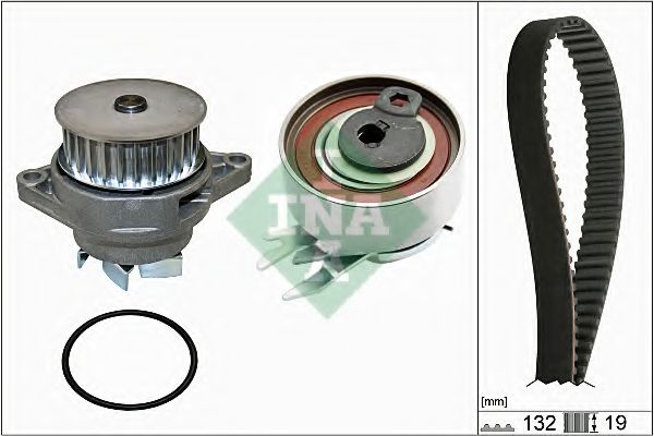 530 0165 30 INA Cooling System Water Pump & Timing Belt Kit