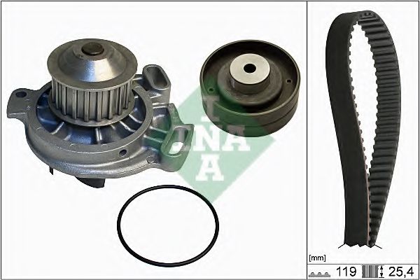 530 0152 30 INA Water Pump & Timing Belt Kit