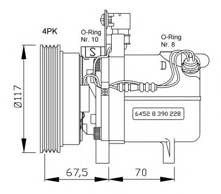32055G NRF Compressor, air conditioning