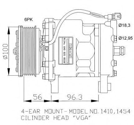 32065G NRF Compressor, air conditioning
