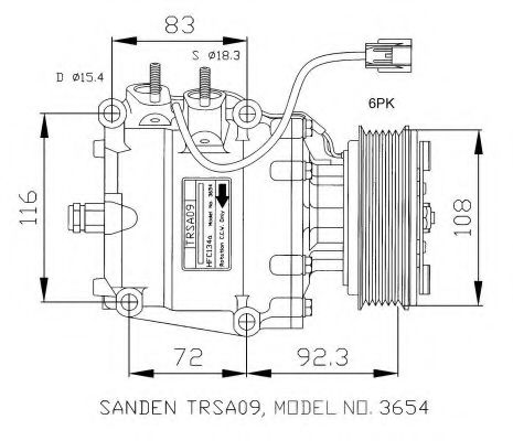 32072G NRF Kompressor, Klimaanlage
