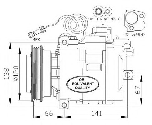 32104 NRF Compressor, air conditioning
