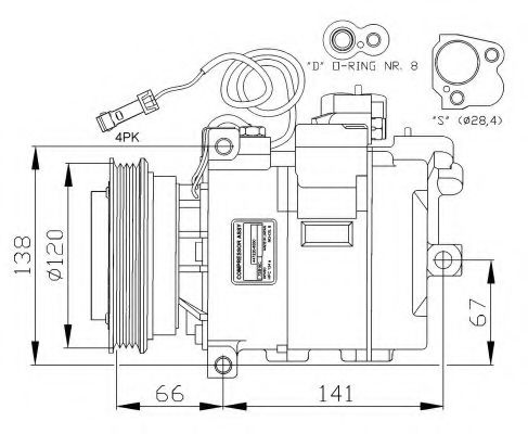 32104G NRF Compressor, air conditioning