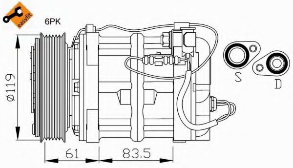 32108G NRF Air Conditioning Compressor, air conditioning