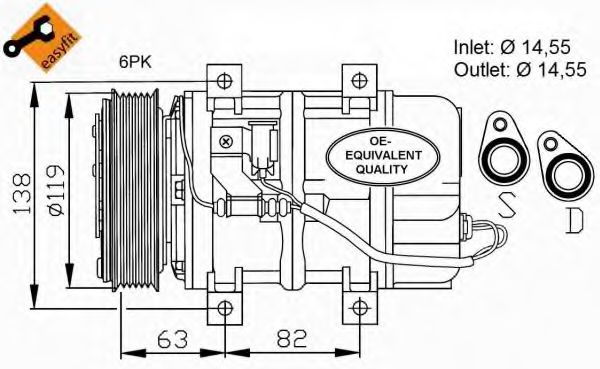 32109 NRF Brake System Cable, parking brake