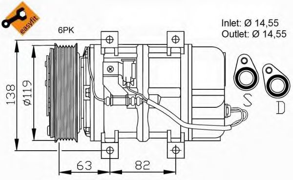 32109G NRF Compressor, air conditioning