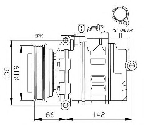 32111G NRF Compressor, air conditioning