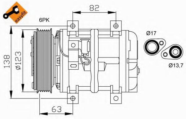 32112G NRF Compressor, air conditioning