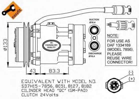 32114 NRF Compressor, air conditioning