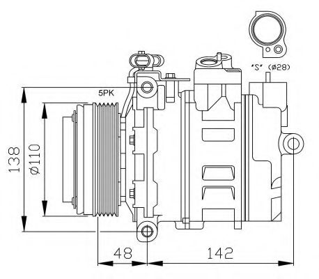 32116G NRF Compressor, air conditioning