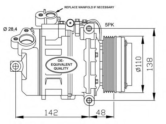 32123 NRF Compressor, air conditioning