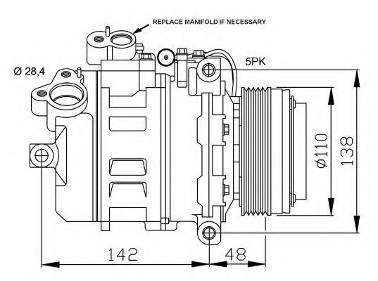 32123G NRF Compressor, air conditioning