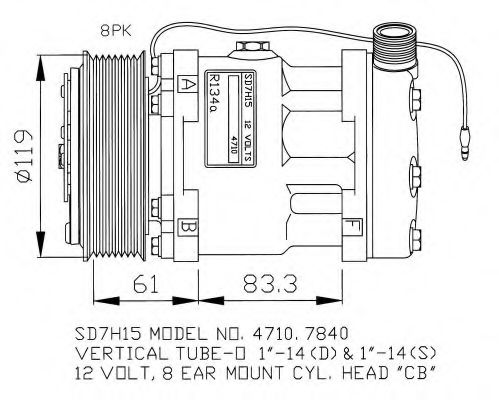 32132G NRF Compressor, air conditioning