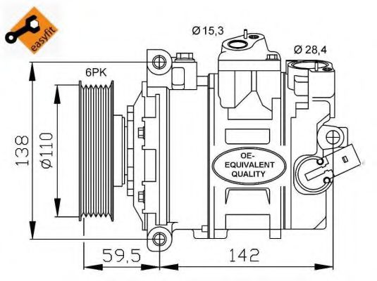 32146 NRF Compressor, air conditioning