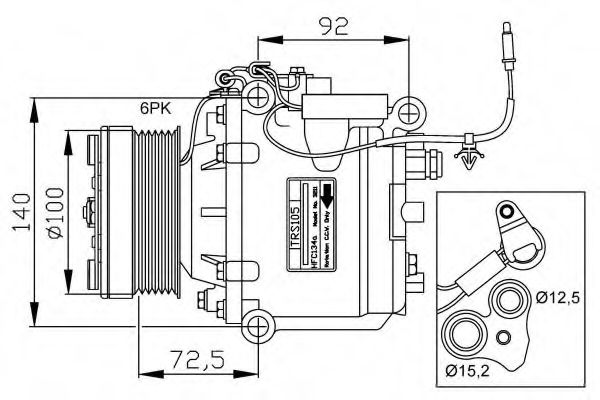 32165G NRF Compressor, air conditioning