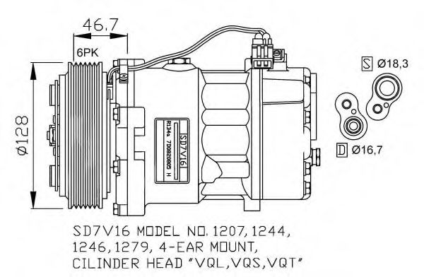 32168G NRF Compressor, air conditioning