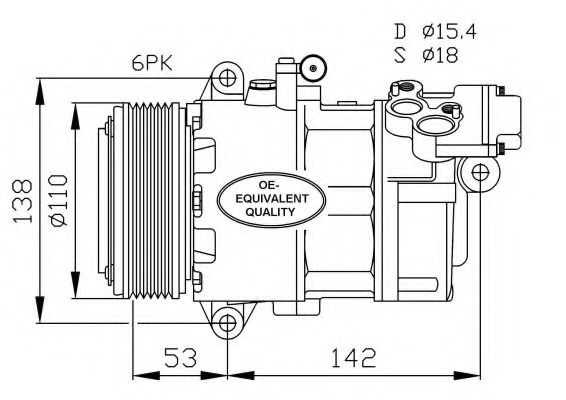 32184 NRF Compressor, air conditioning