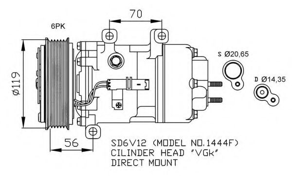 32185G NRF Compressor, air conditioning