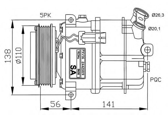 32190G NRF Compressor, air conditioning