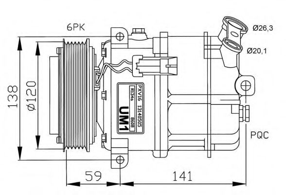 32191G NRF Compressor, air conditioning