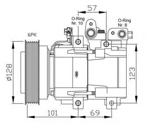 32204G NRF Compressor, air conditioning