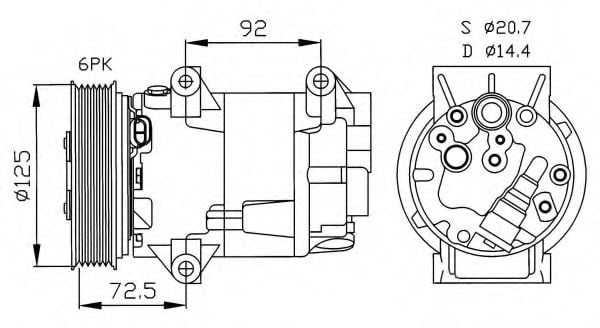 32208G NRF Compressor, air conditioning