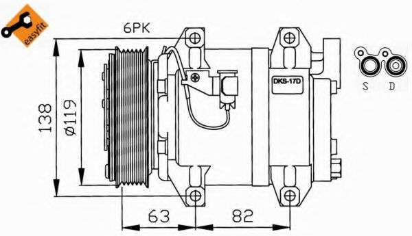 32211G NRF Air Conditioning Compressor, air conditioning