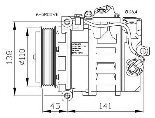 32214G NRF Compressor, air conditioning
