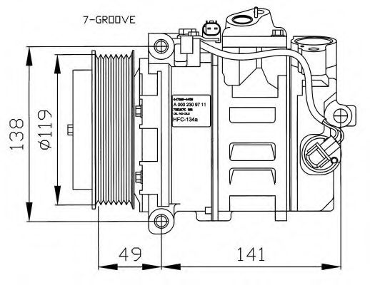 32215G NRF Compressor, air conditioning