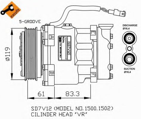 32219G NRF Compressor, air conditioning