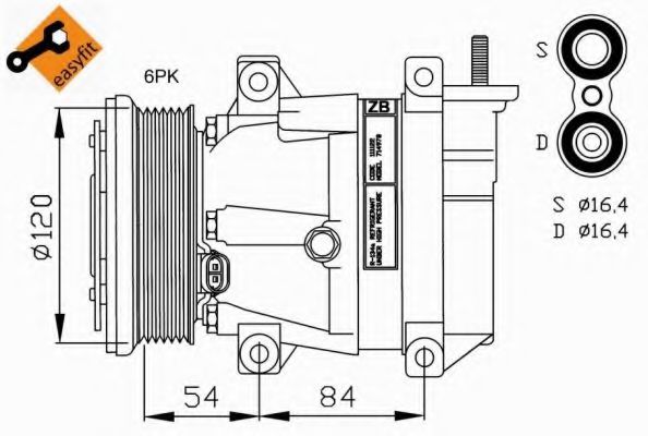 32220G NRF Compressor, air conditioning