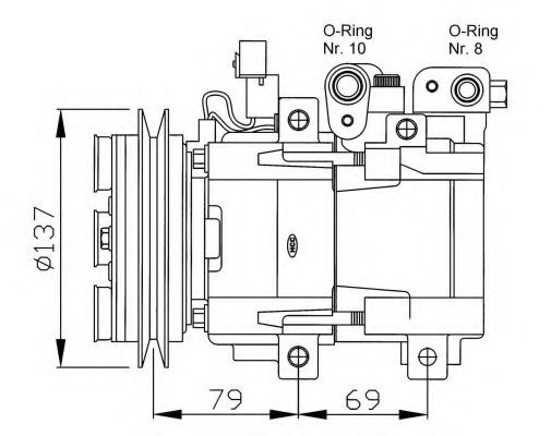 32223G NRF Compressor, air conditioning