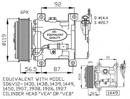 32227 NRF Compressor, air conditioning