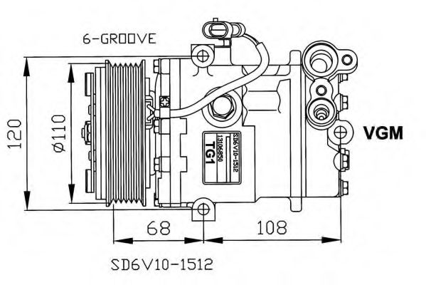 32230G NRF Compressor, air conditioning