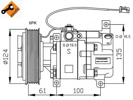 32233G NRF Compressor, air conditioning
