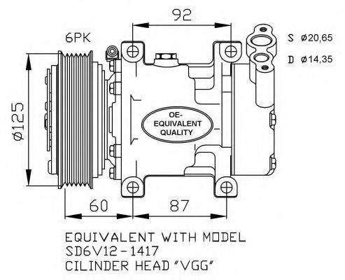 32235 NRF Compressor, air conditioning