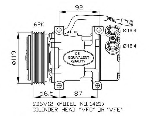 32244 NRF Compressor, air conditioning